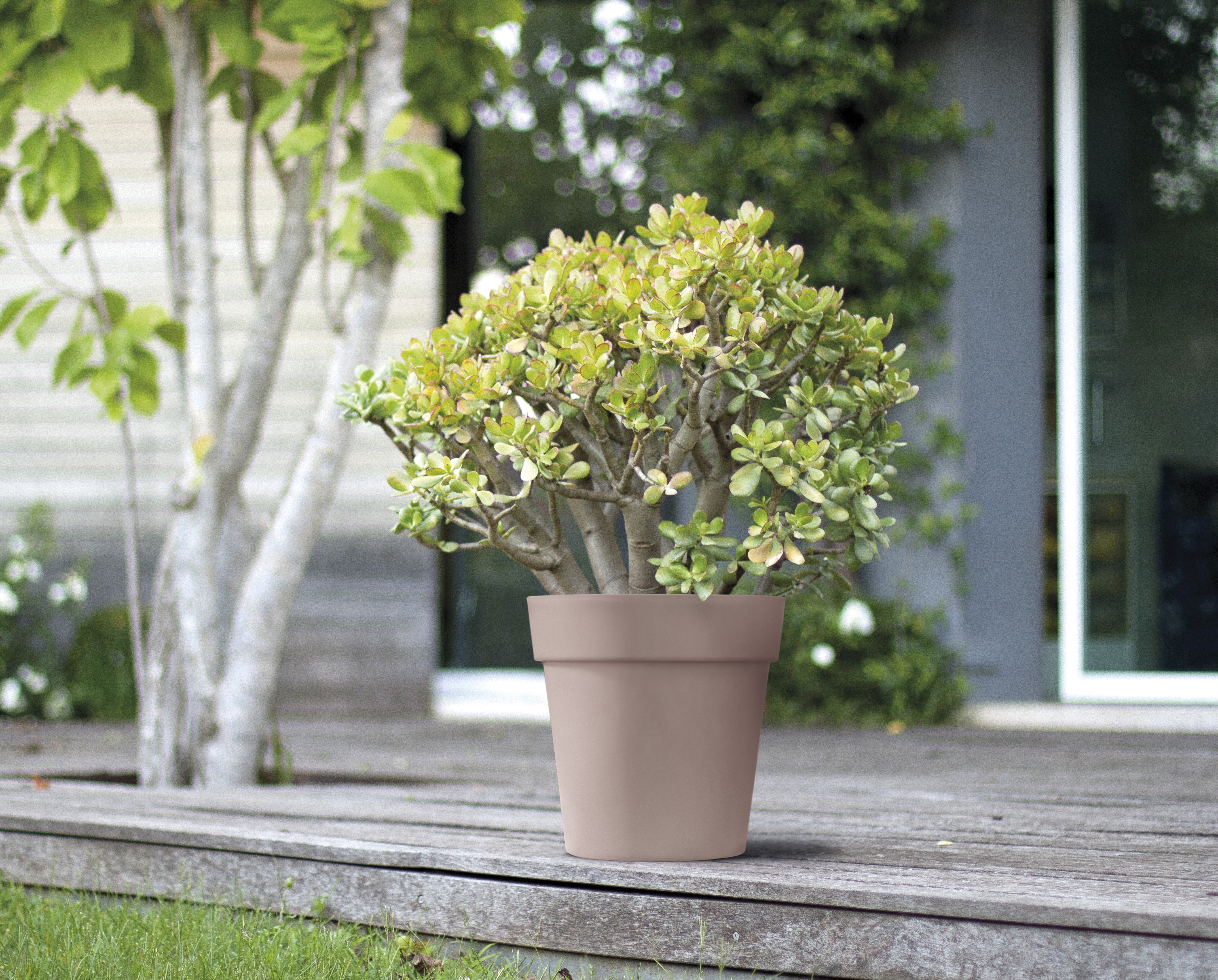 vasi tondi in resina, vasi per giardino in resina