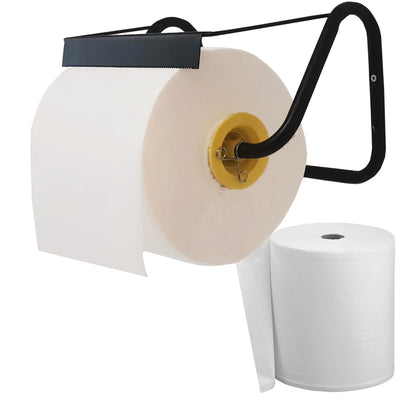 Porta Bobina Carta a Muro con Rotolo Incluso – Dispenser Bobina Industriale Made in Italy