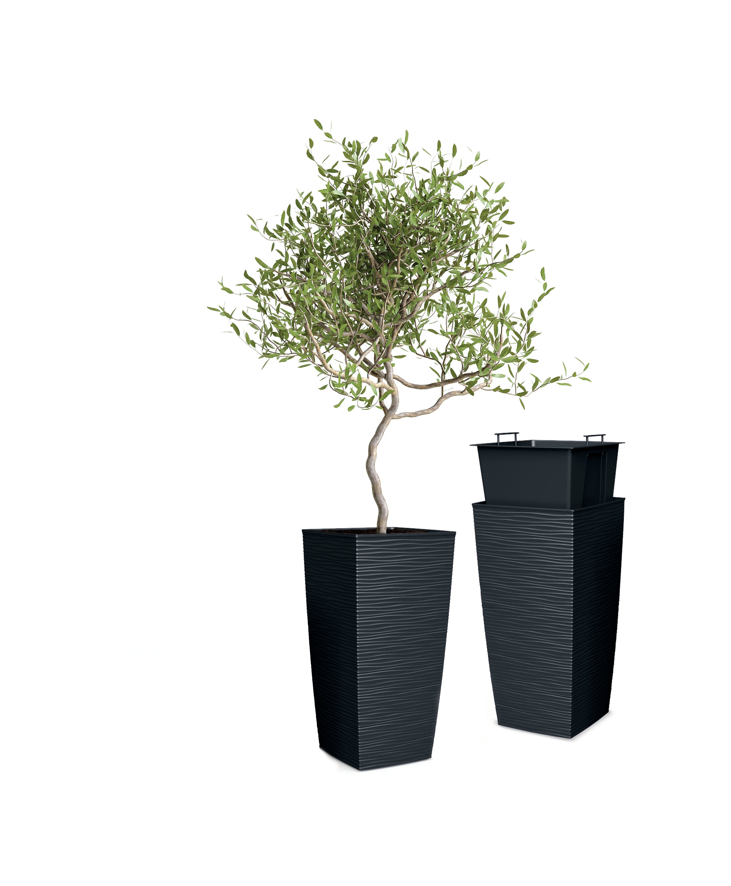 Plana Vaso Aurora Alto Quadrato 35x35x68h