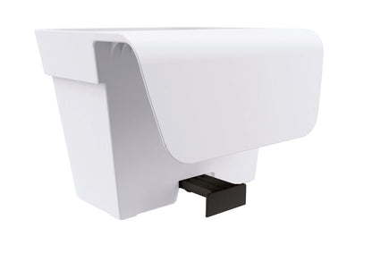 Nicoli vaso da balcone Arké Balcony, balconiera in cm 40x23x18h, fioriera autoportante per parapetto