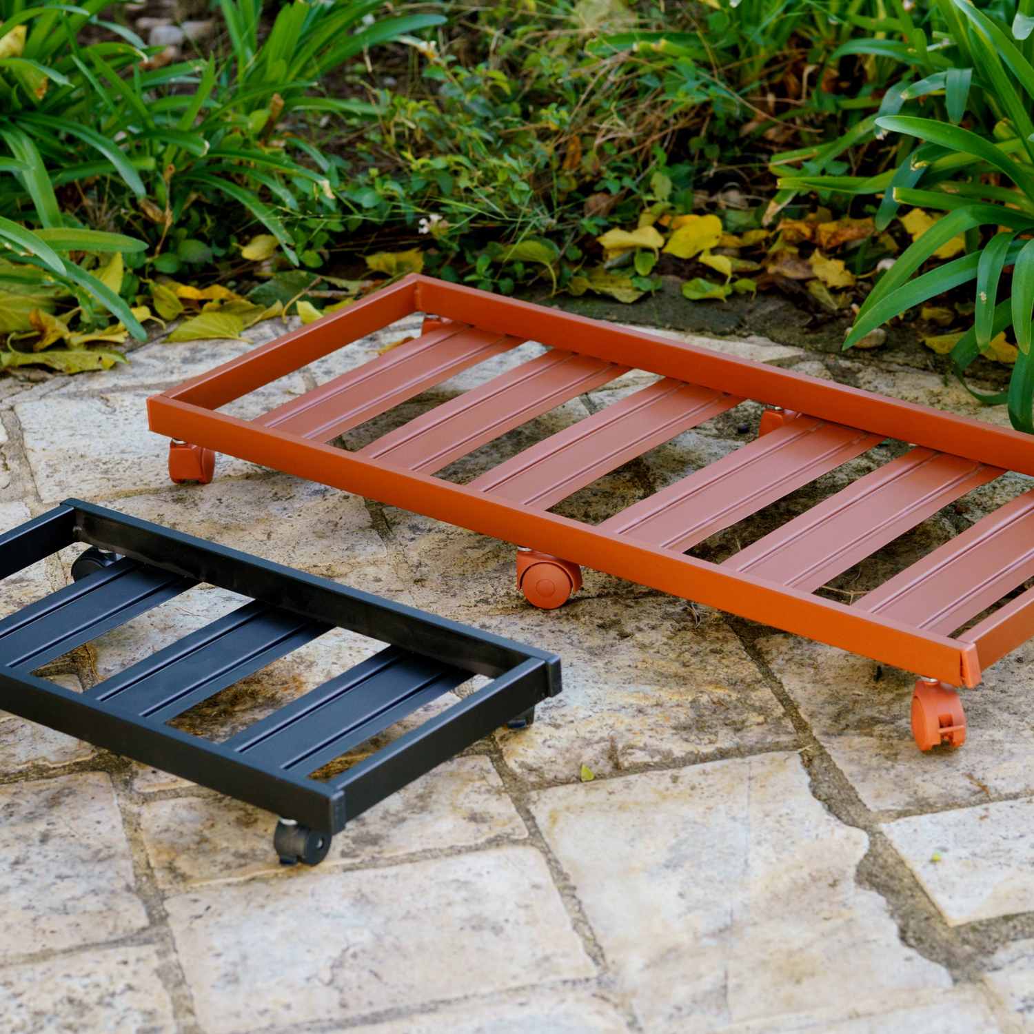 Carrello Portavasi tubo rettangolare