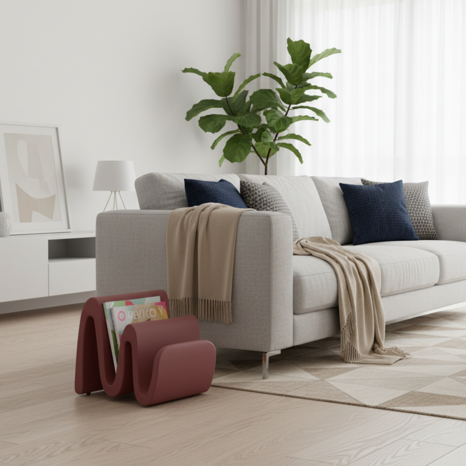 Lyxo porta riviste Wave cm 35x38x35