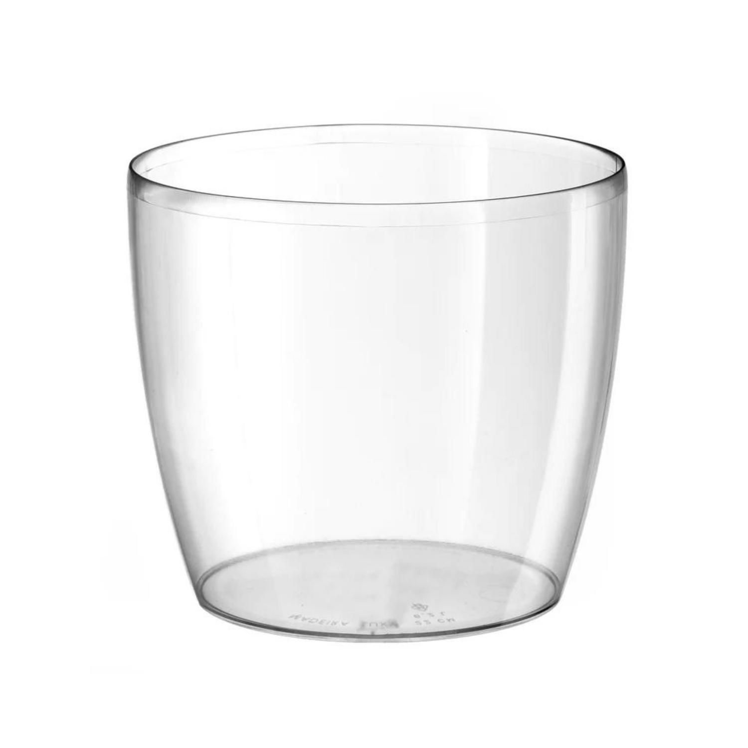 Tera Vaso trasparente rotondo Madeira in plastica – per interno ed esterno