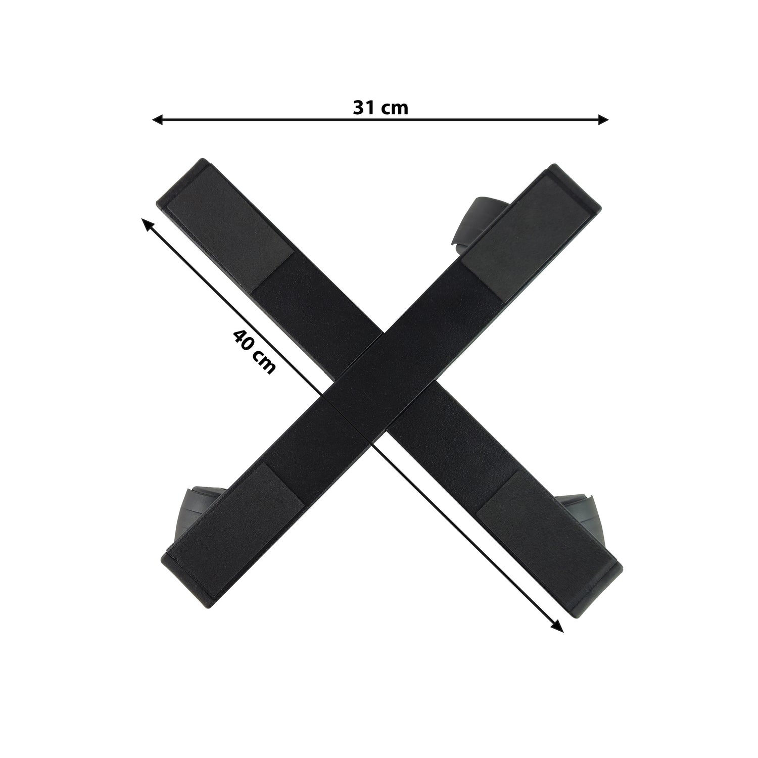 Tecnokit carrello porta piante da interno ed esterno in acciaio per vasi rotondi e quadrati, portavasi con ruote cm 30 cm 40