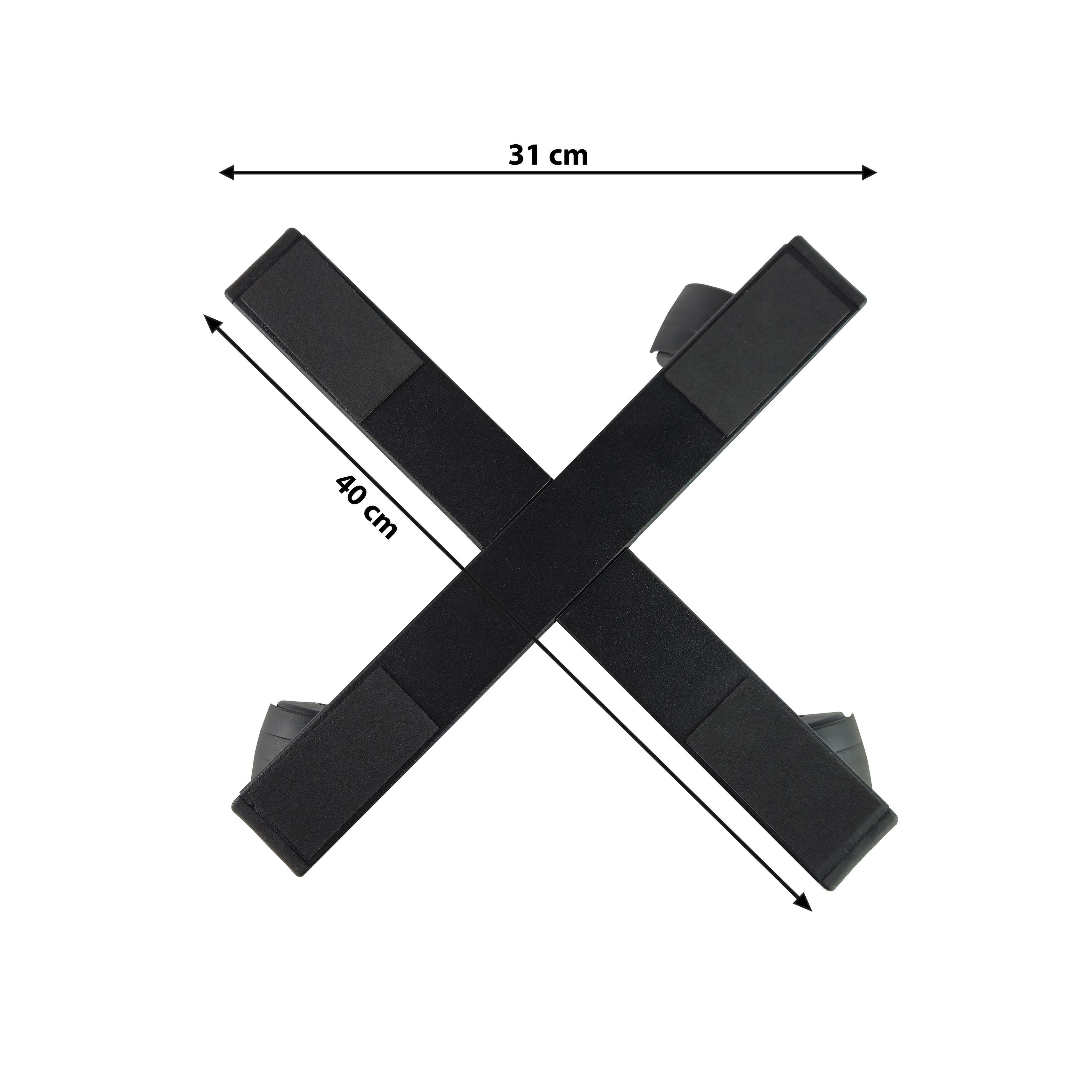 Tecnokit carrello porta piante da interno ed esterno in acciaio per vasi rotondi e quadrati, portavasi con ruote cm 30 cm 40