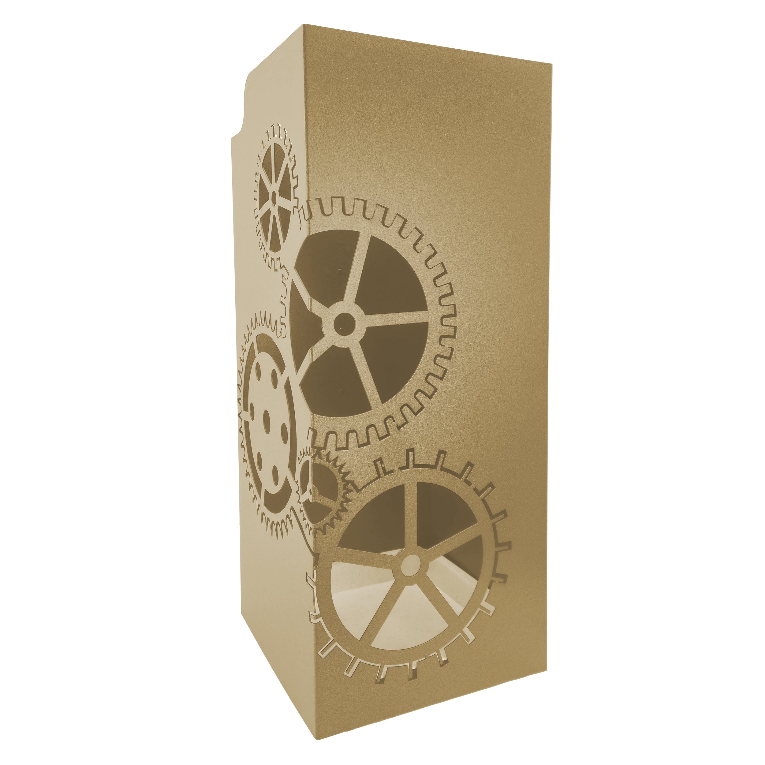 Portaombrelli in metallo da arredo soggetto ingranaggi cm 21x21x60
