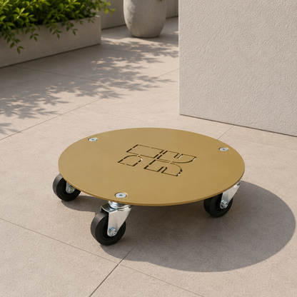 Tecnokit Carrello Porta Vasi Tondo Flat Ø 30 cm – Invisibile, Robusto e Made in Italy