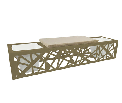 TECNOKIT Panca in Lamiera GOOT con vasi + Portavaso Singolo Coordinabile