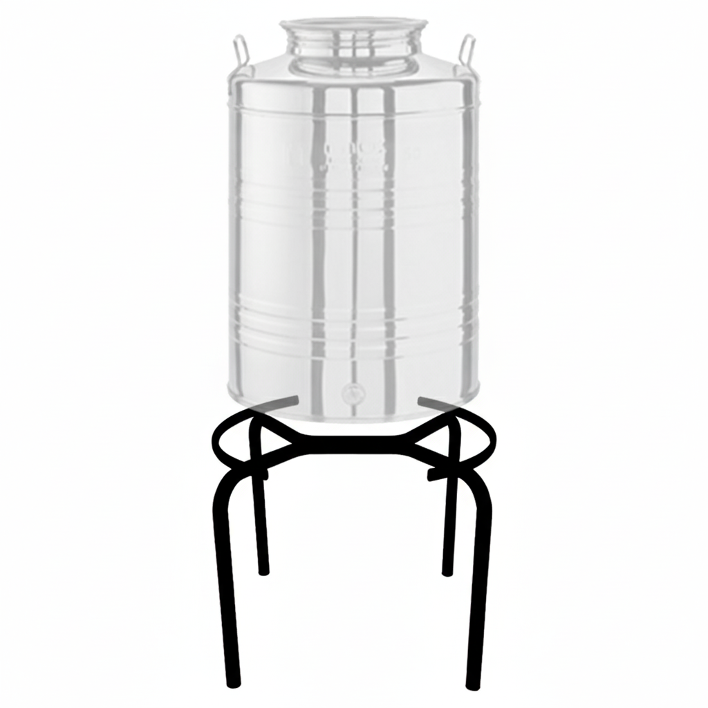 TECNOKIT Supporto Fusto Olio e Vino Alto da 50 Litri