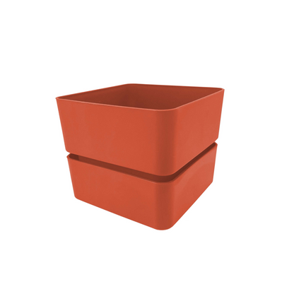 Tera vaso in plastica quadrato Veleta sottovaso incluso