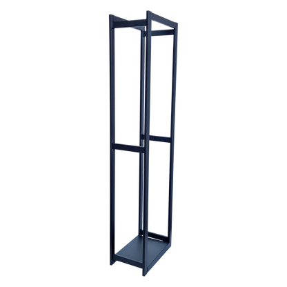 Scaffale porta legna in acciaio con ripiano porta oggetti