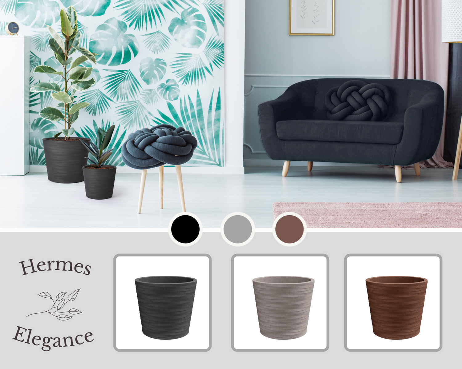 hermes elegance generica, vasi per fiori da arredamento, vasi d arredamento moderni, vasi d arredo interno, vasi tondi in resina, vasi per giardino in resina