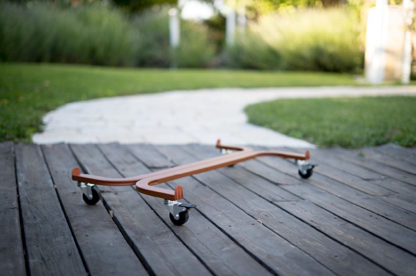porta vasi, carrello porta piante rettangolare con ruote industriali in metallo regolabile, carrelli per trasporto vasi, carrello sottovaso rettangolare 